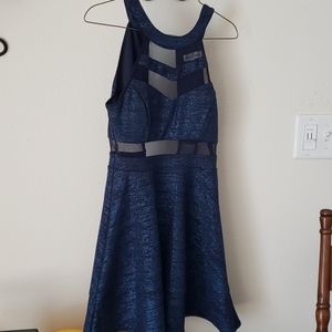 Navy blue sleeveless dress.Worn once for Homecomin